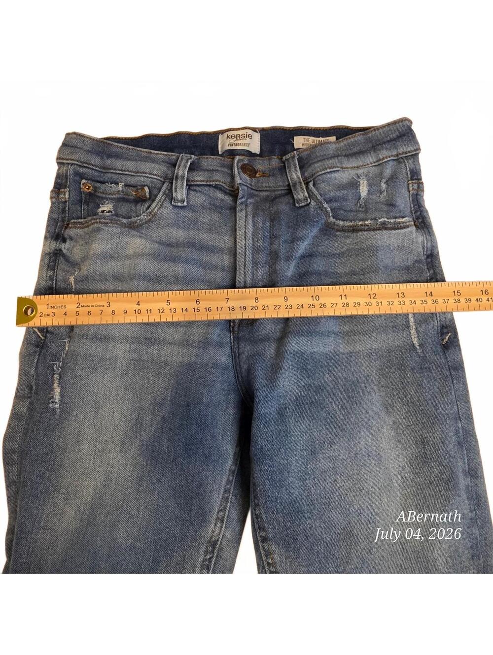 Kensie Vintage Luxe High Rise Skinny Raw Hem Ankle Denim size 26 - Picture 8 of 11